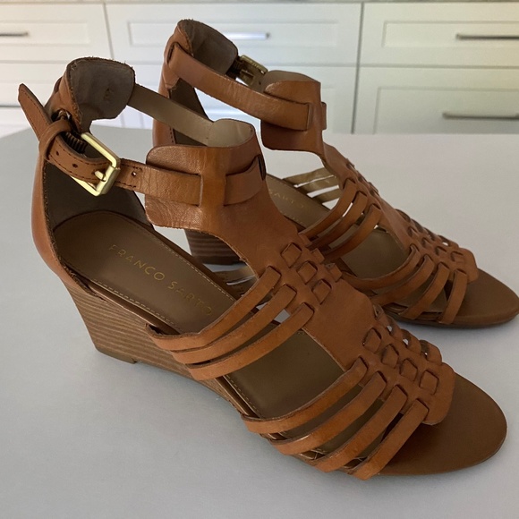 Franco Sarto Shoes - Franco Sarto Wedge Huarache Leather Sandals